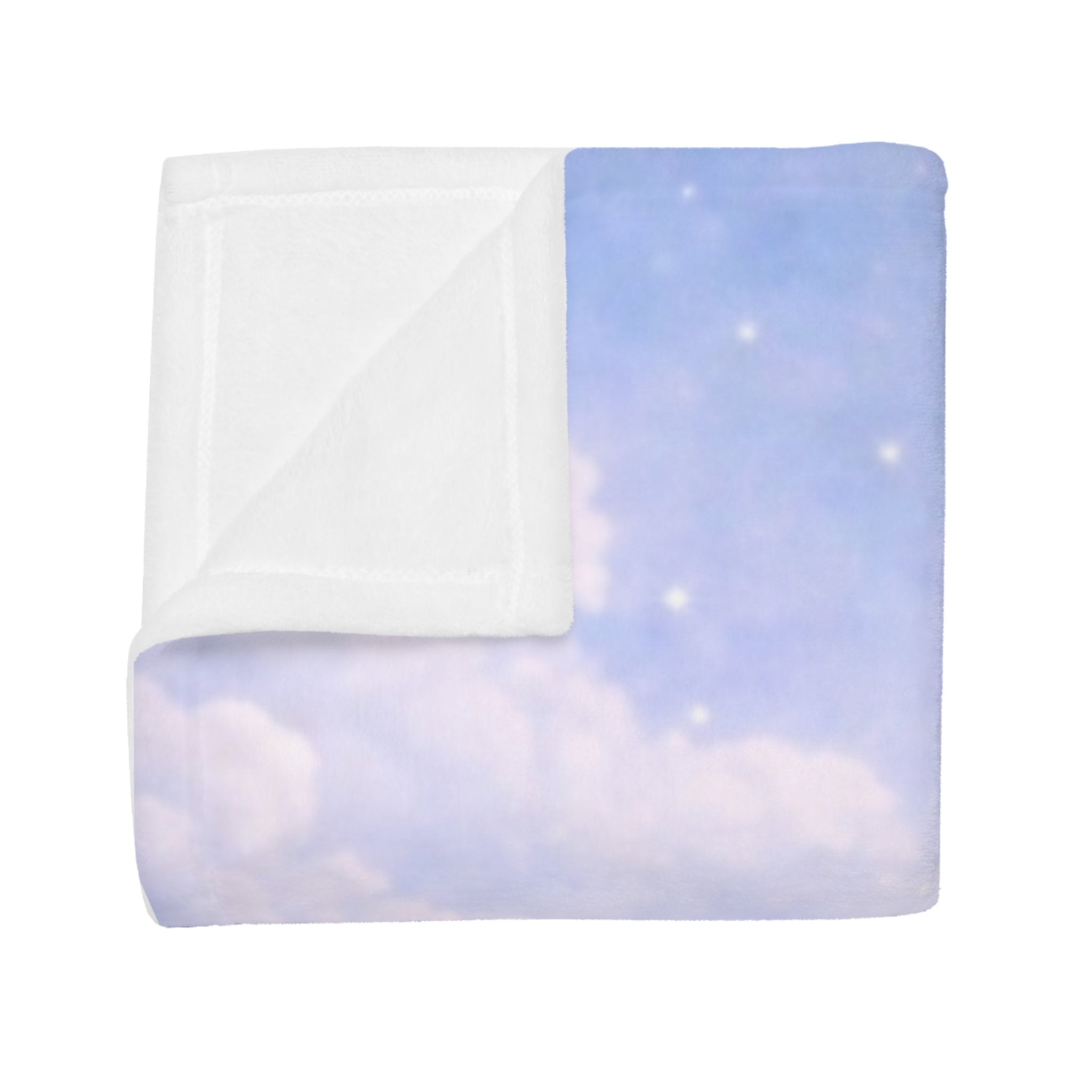 Faith Between Clouds Plush Fleece Blanket