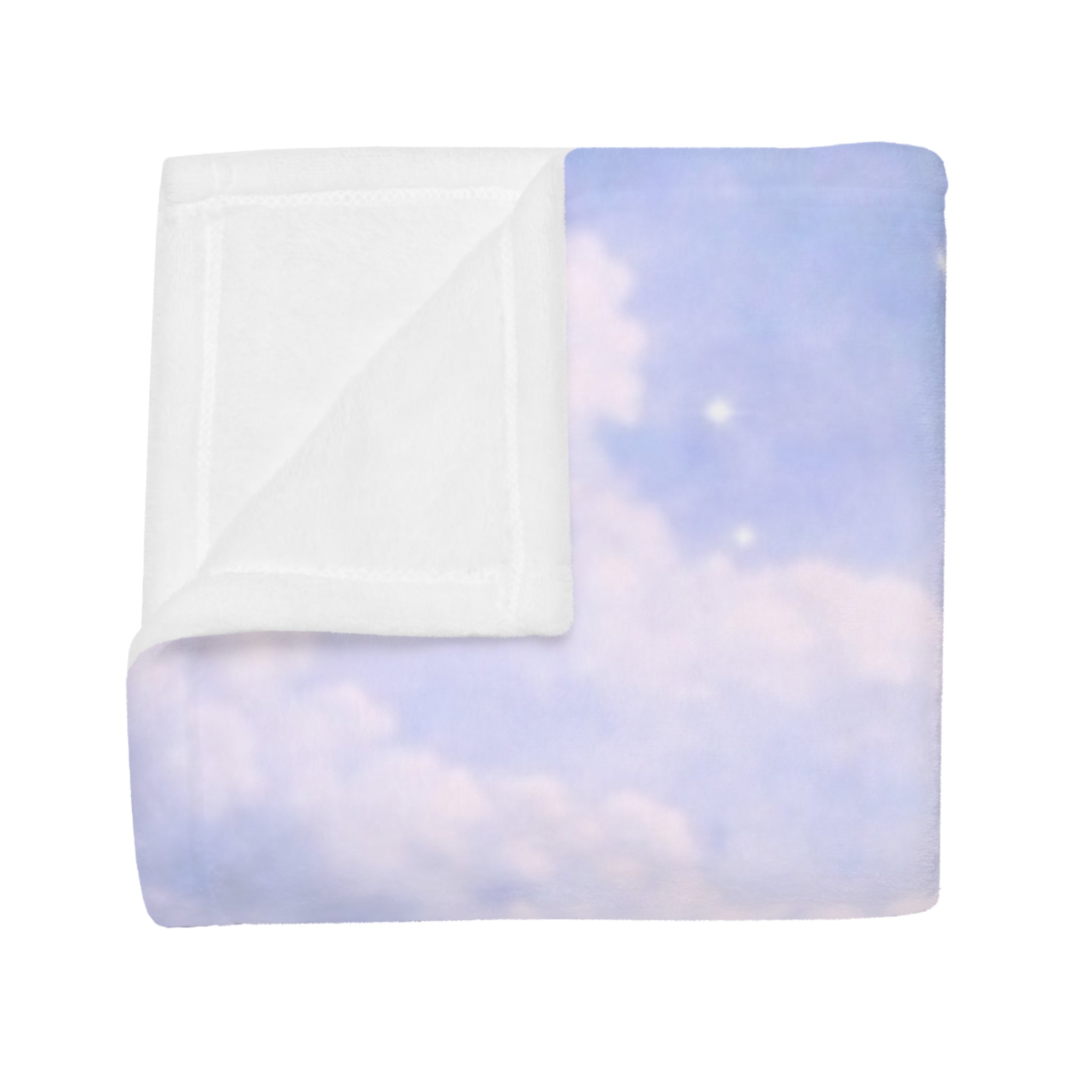 Faith Between Clouds Plush Fleece Blanket